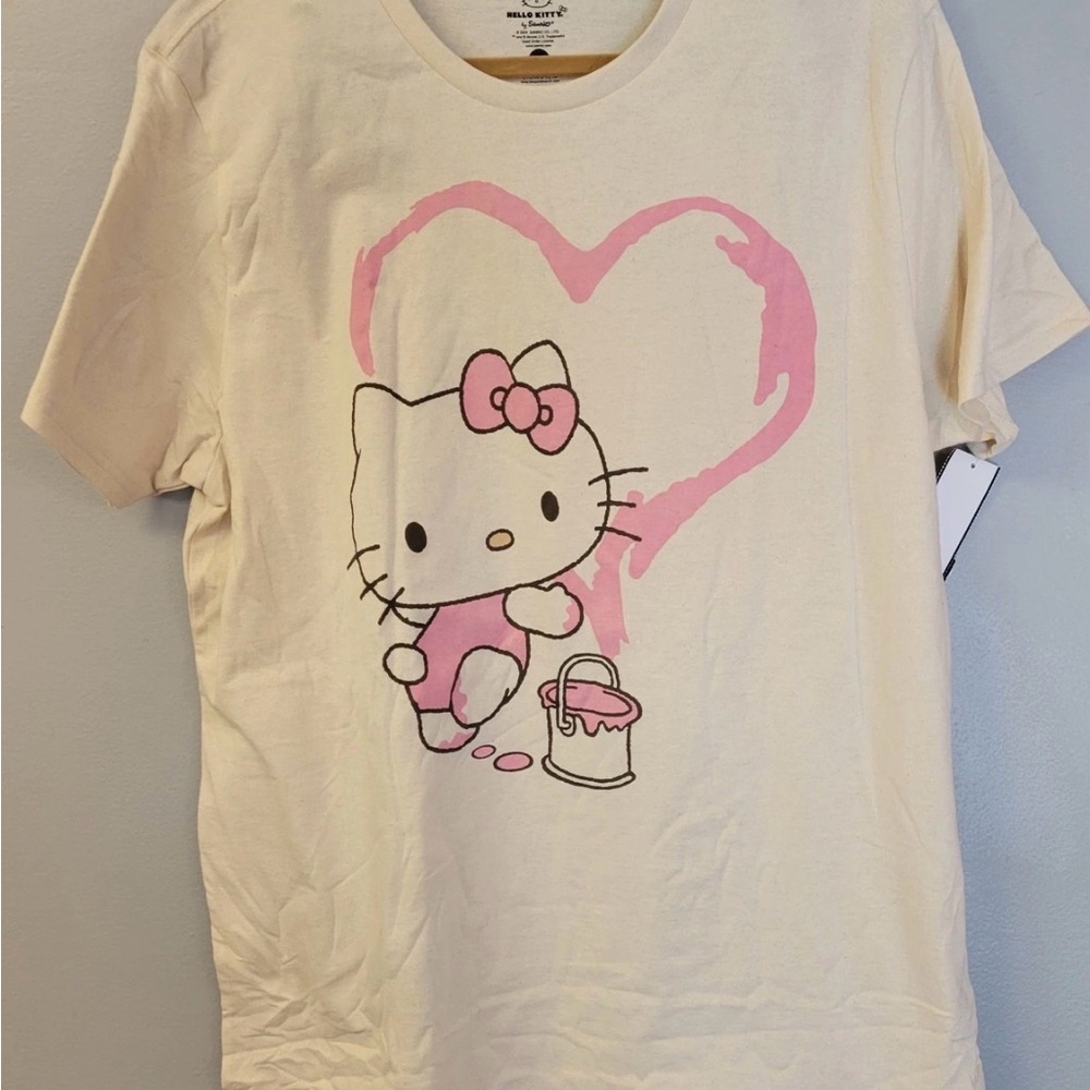 Hello Kitty By Sanrio T-Shirt Mens Size XL Pink Heart Valentine’s Adult Unisex